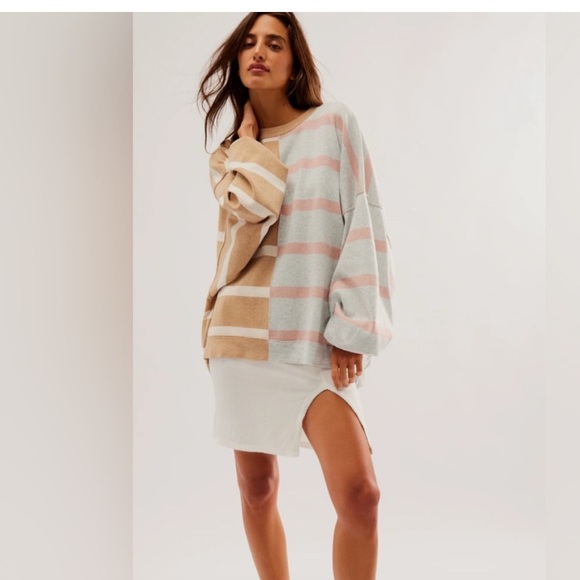 Free People Uptown Stripe Pullover sweater - Picture 2 of 9